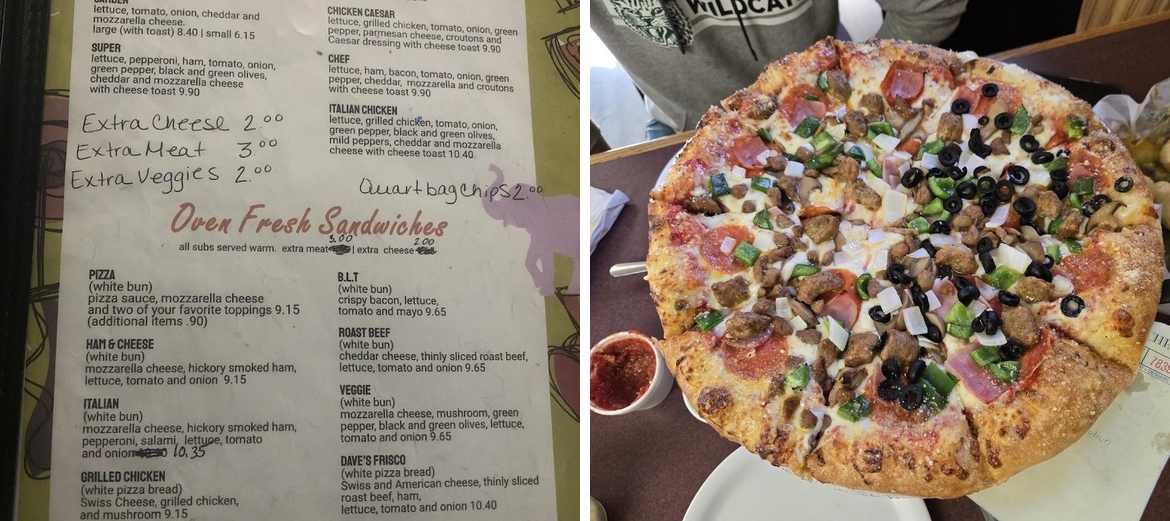 Mio Pizza Shop Menu